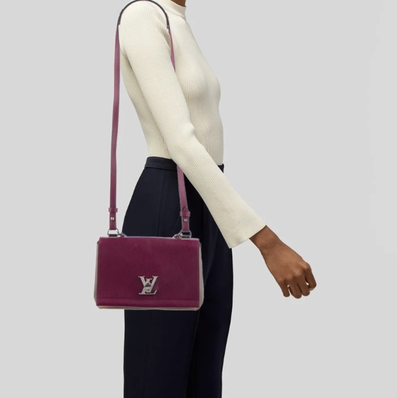 🎉HP🎉Louis Vuitton Lockme BB II AUTHENTIC Venus Purple Silver Hardware Rare! - Picture 15 of 15